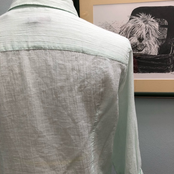 Talbots Pale Green Gossamer Thin Cotton Top - Picture 9 of 13